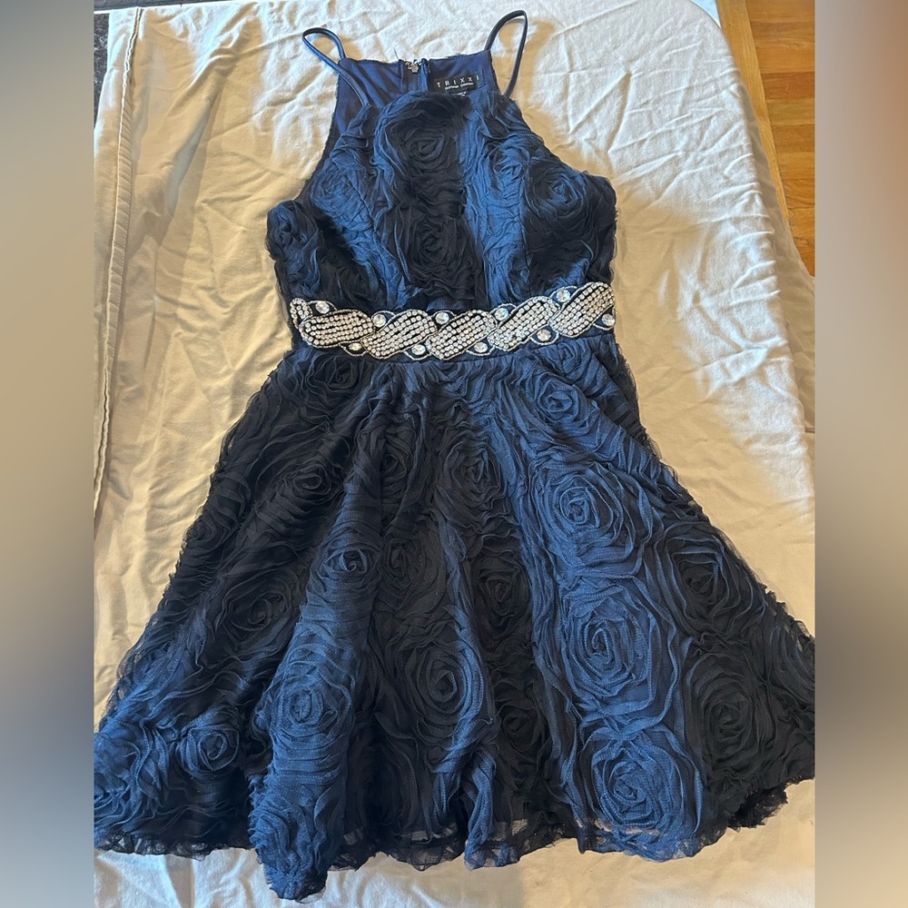 Navy blue mini dress